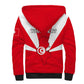 Tunisia Independence Day Sherpa Hoodie with Coat of Arms and Flag Style