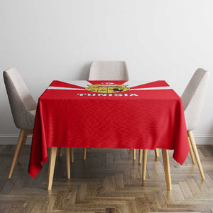 Tunisia Independence Day Tablecloth with Coat of Arms and Flag Style