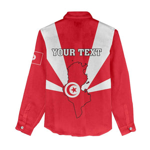 Tunisia Independence Day Women Casual Shirt with Coat of Arms and Flag Style