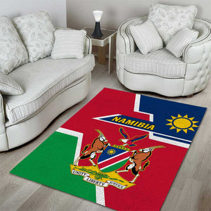 Namibia Independence Day Area Rug with Coat of Arms in Unique Style