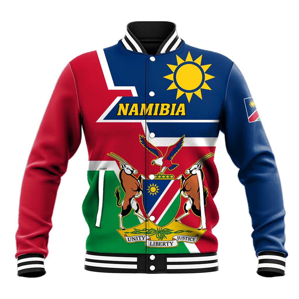 Namibia Independence Day Baseball Jacket with Coat of Arms in Unique Style LT01