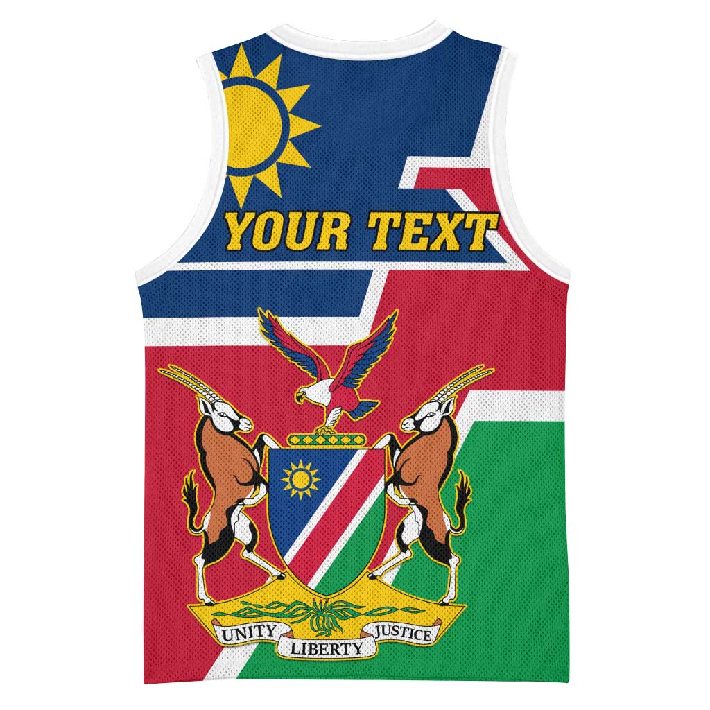 Namibia Independence Day Basketball Jersey with Coat of Arms in Unique Style LT01