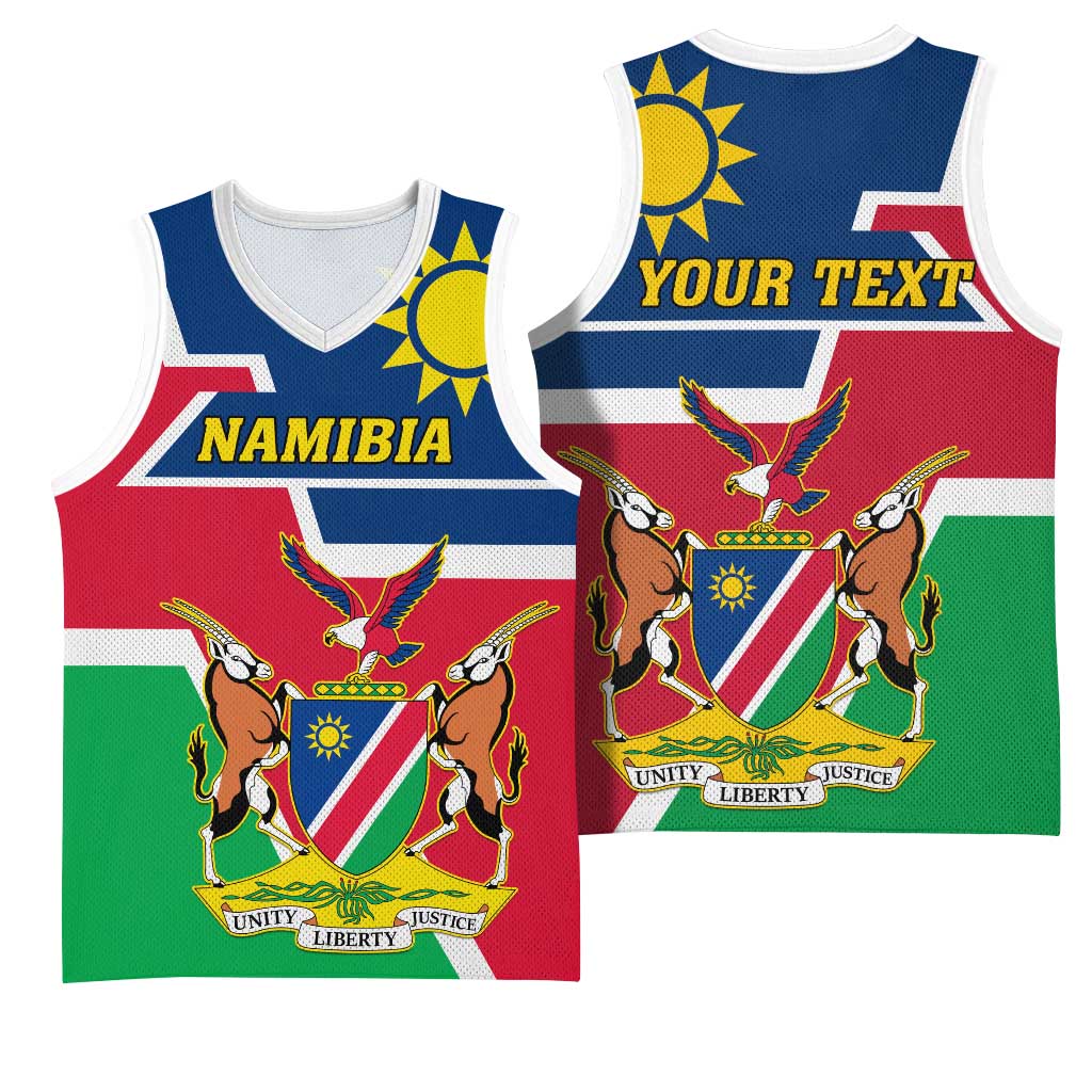 Namibia Independence Day Basketball Jersey with Coat of Arms in Unique Style LT01