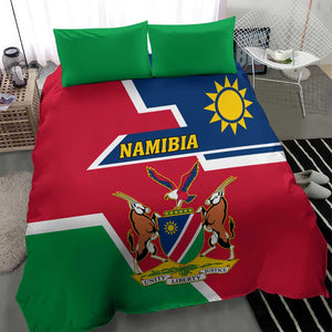 Namibia Independence Day Bedding Set with Coat of Arms in Unique Style