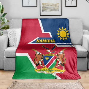 Namibia Independence Day Blanket with Coat of Arms in Unique Style