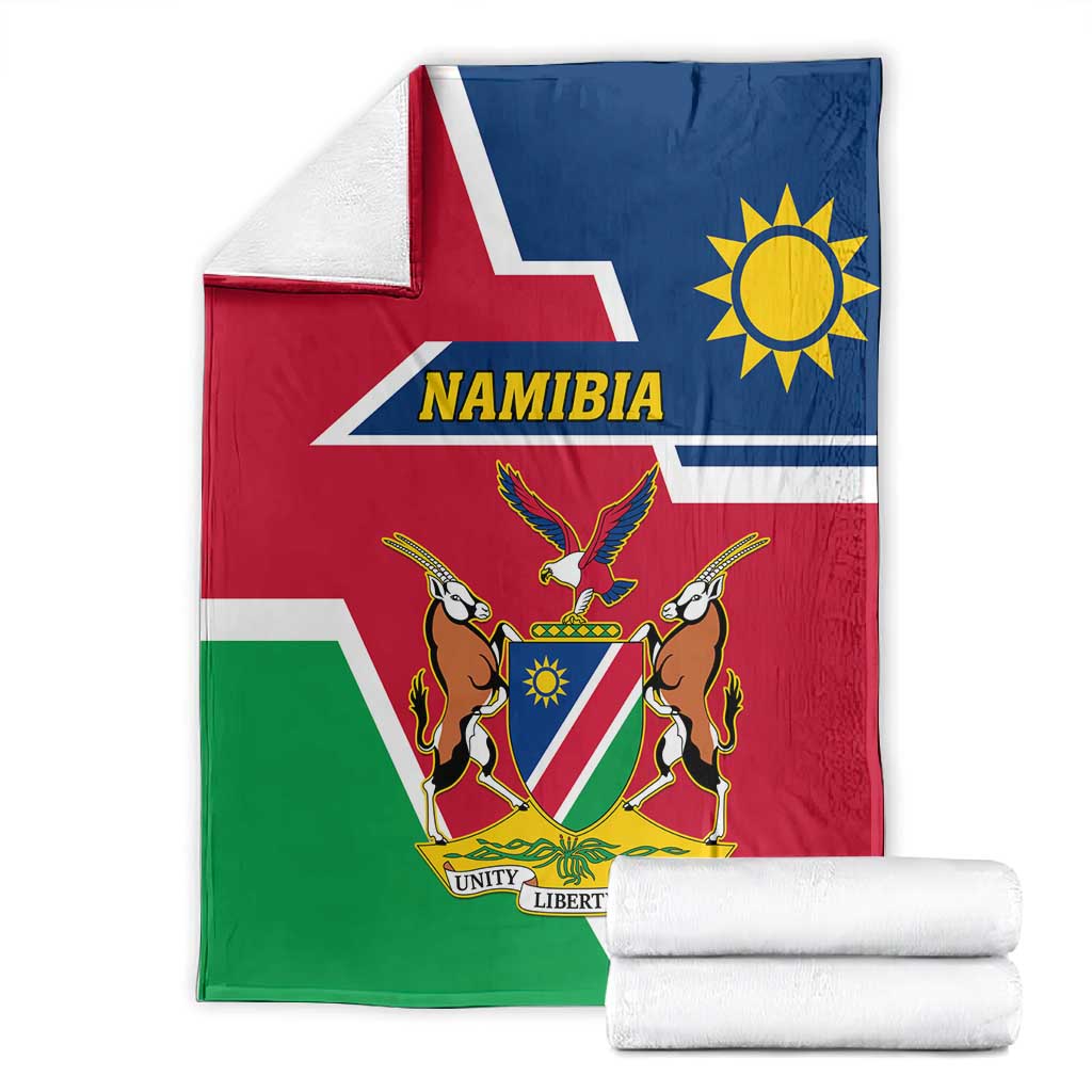 Namibia Independence Day Blanket with Coat of Arms in Unique Style