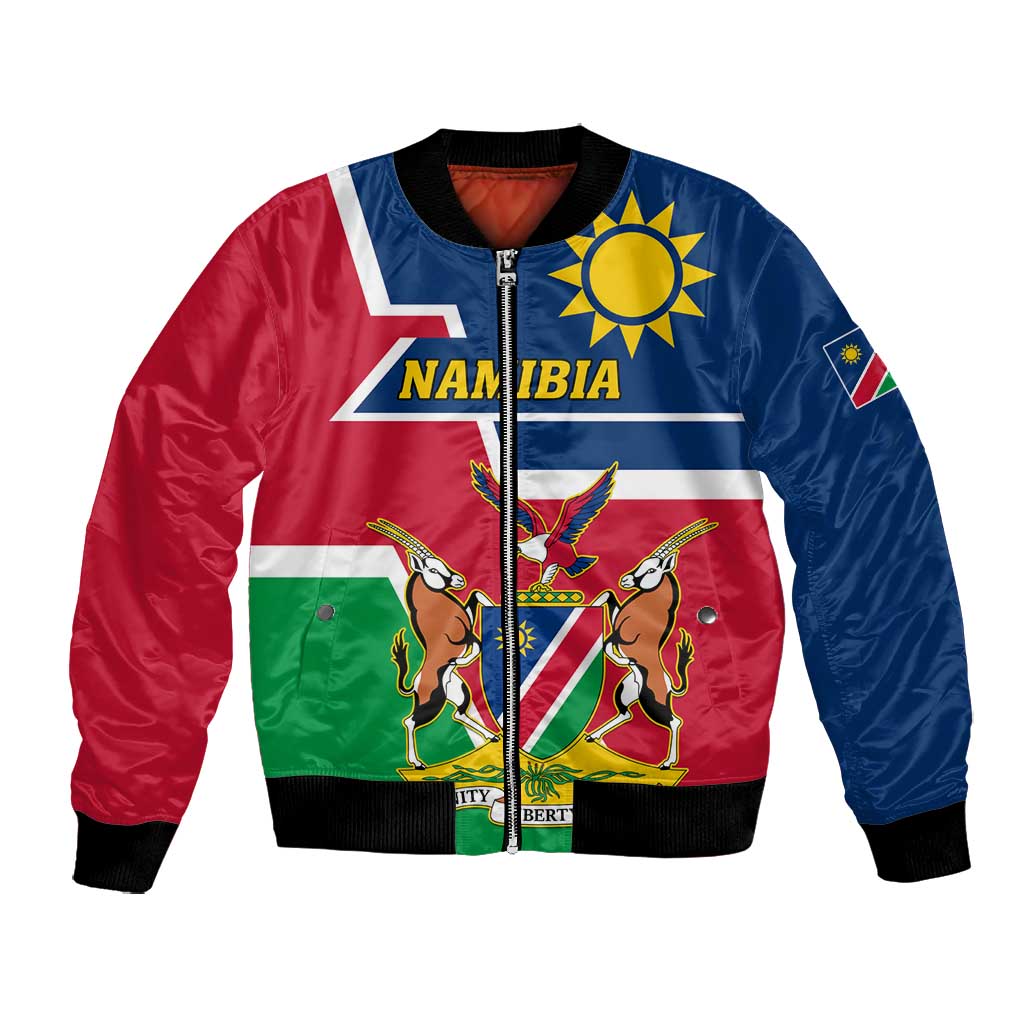 Namibia Independence Day Bomber Jacket with Coat of Arms in Unique Style