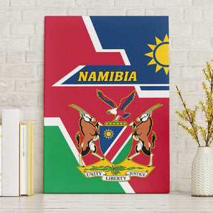 Namibia Independence Day Canvas Wall Art with Coat of Arms in Unique Style