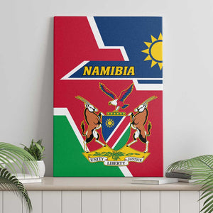 Namibia Independence Day Canvas Wall Art with Coat of Arms in Unique Style