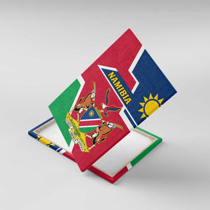 Namibia Independence Day Canvas Wall Art with Coat of Arms in Unique Style