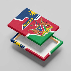 Namibia Independence Day Canvas Wall Art with Coat of Arms in Unique Style