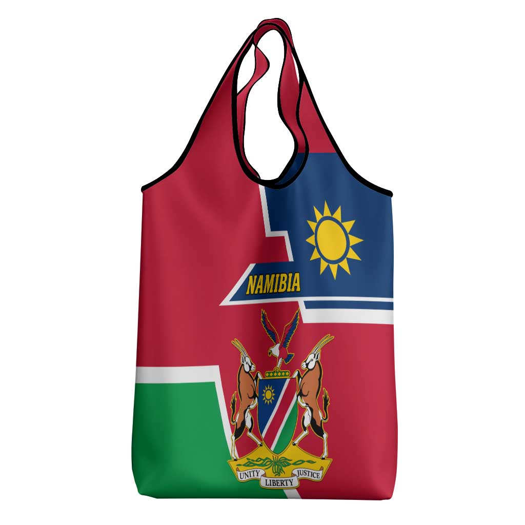 Namibia Independence Day Grocery Bag with Coat of Arms in Unique Style