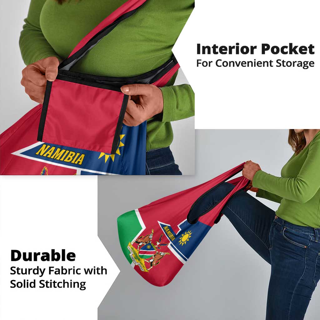 Namibia Independence Day Grocery Bag with Coat of Arms in Unique Style