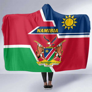 Namibia Independence Day Hooded Blanket with Coat of Arms in Unique Style