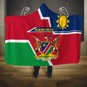 Namibia Independence Day Hooded Blanket with Coat of Arms in Unique Style