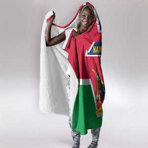 Namibia Independence Day Hooded Blanket with Coat of Arms in Unique Style