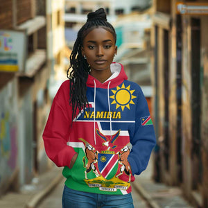 Namibia Independence Day Hoodie with Coat of Arms in Unique Style