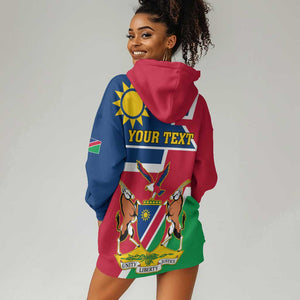 Namibia Independence Day Hoodie Dress with Coat of Arms in Unique Style