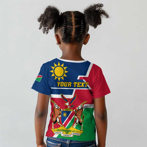 Namibia Independence Day Kid T shirt with Coat of Arms in Unique Style