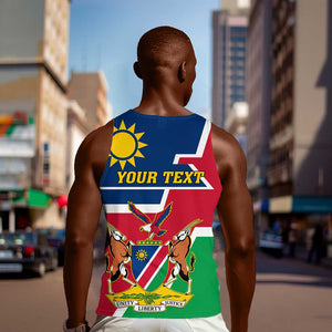 Namibia Independence Day Men Tank Top with Coat of Arms in Unique Style