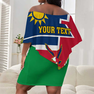 Namibia Independence Day Off Shoulder Short Dress with Coat of Arms in Unique Style LT01