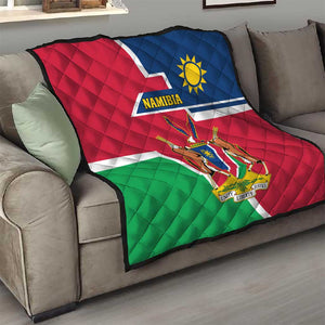 Namibia Independence Day Quilt with Coat of Arms in Unique Style