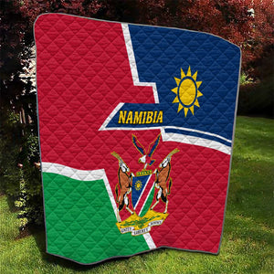 Namibia Independence Day Quilt with Coat of Arms in Unique Style