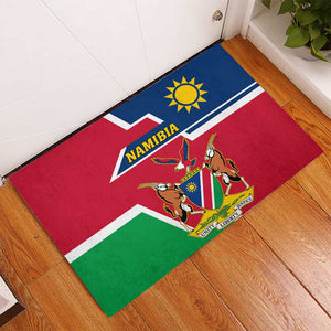 Namibia Independence Day Rubber Doormat with Coat of Arms in Unique Style