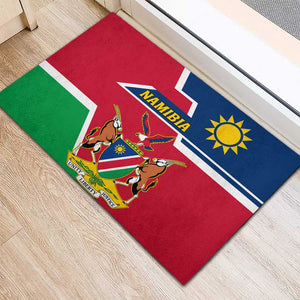 Namibia Independence Day Rubber Doormat with Coat of Arms in Unique Style