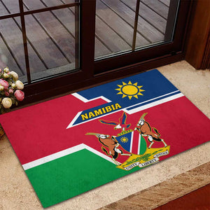 Namibia Independence Day Rubber Doormat with Coat of Arms in Unique Style