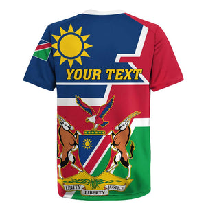 Namibia Independence Day Rugby Jersey with Coat of Arms in Unique Style