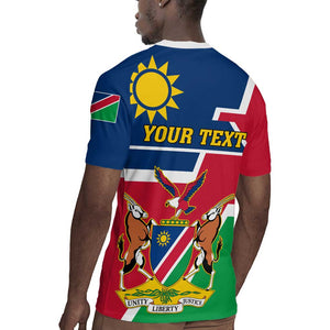 Namibia Independence Day Rugby Jersey with Coat of Arms in Unique Style