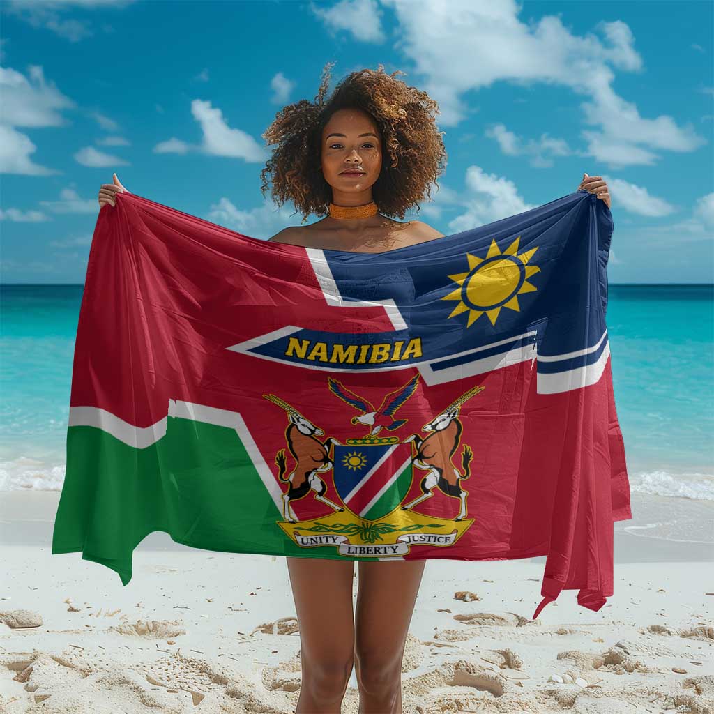 Namibia Independence Day Sarong with Coat of Arms in Unique Style