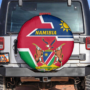 Namibia Independence Day Spare Tire Cover with Coat of Arms in Unique Style