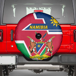 Namibia Independence Day Spare Tire Cover with Coat of Arms in Unique Style