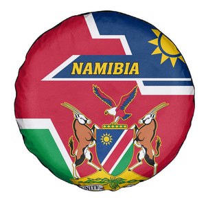 Namibia Independence Day Spare Tire Cover with Coat of Arms in Unique Style