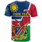 Namibia Independence Day T shirt with Coat of Arms in Unique Style