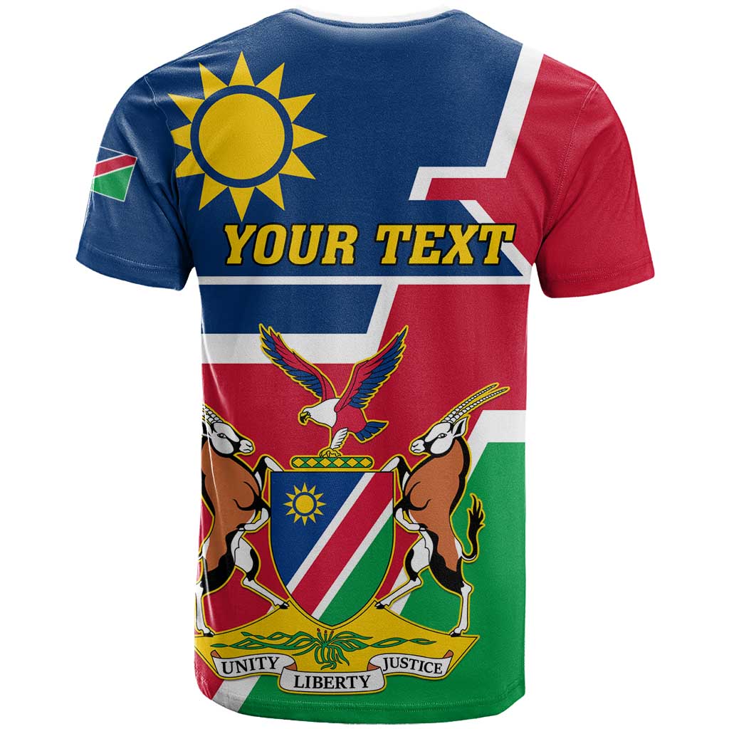 Namibia Independence Day T shirt with Coat of Arms in Unique Style
