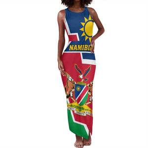 Namibia Independence Day Tank Maxi Dress with Coat of Arms in Unique Style