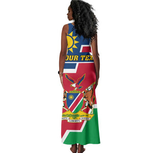 Namibia Independence Day Tank Maxi Dress with Coat of Arms in Unique Style