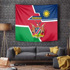 Namibia Independence Day Tapestry with Coat of Arms in Unique Style