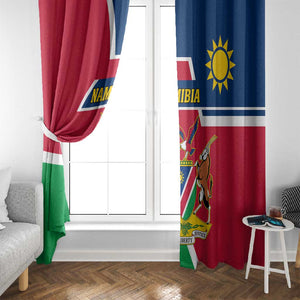 Namibia Independence Day Window Curtain with Coat of Arms in Unique Style