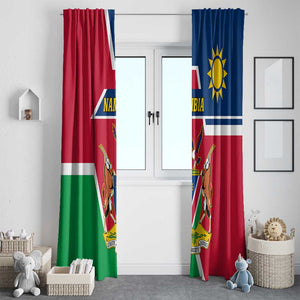 Namibia Independence Day Window Curtain with Coat of Arms in Unique Style