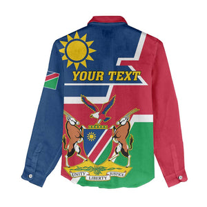 Namibia Independence Day Women Casual Shirt with Coat of Arms in Unique Style