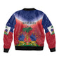 Personalized Afro Haiti 509 Bomber Jacket Repiblik d Ayiti