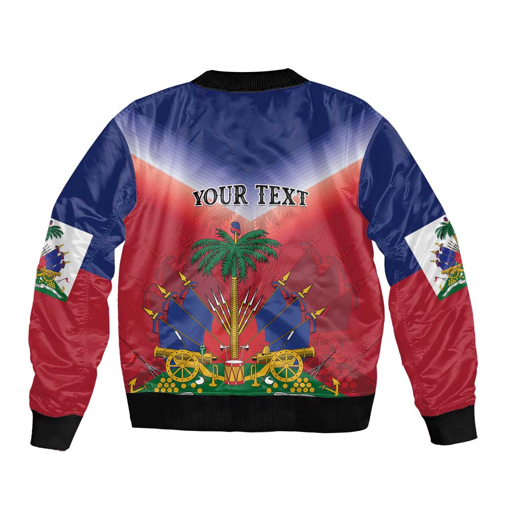 Personalized Afro Haiti 509 Bomber Jacket Repiblik d Ayiti