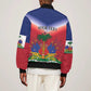 Personalized Afro Haiti 509 Bomber Jacket Repiblik d Ayiti