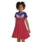 Personalized Afro Haiti 509 Kid Short Sleeve Dress Repiblik d Ayiti