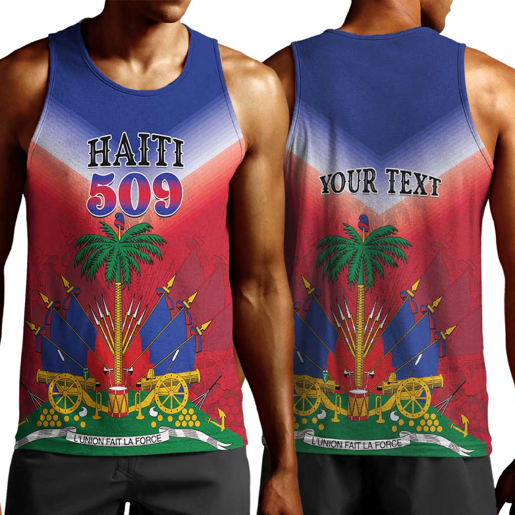 Personalized Afro Haiti 509 Men Tank Top Repiblik d Ayiti
