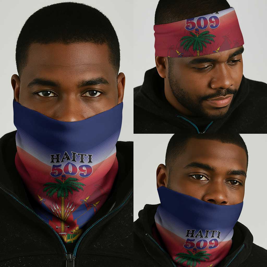 Afro Haiti 509 Neck Gaiter Repiblik d Ayiti LT01